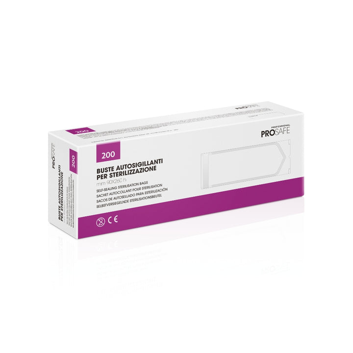 Selbstverschließende Sterilisationsbeutel 90 x 260 mm – 200 Stück | ProSafe