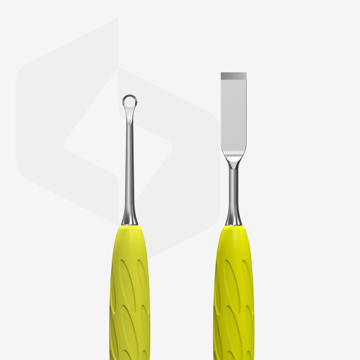 Pousse De Manucure avec manche en silicone jaune "Gummy" UNIQ 11 TYPE 1