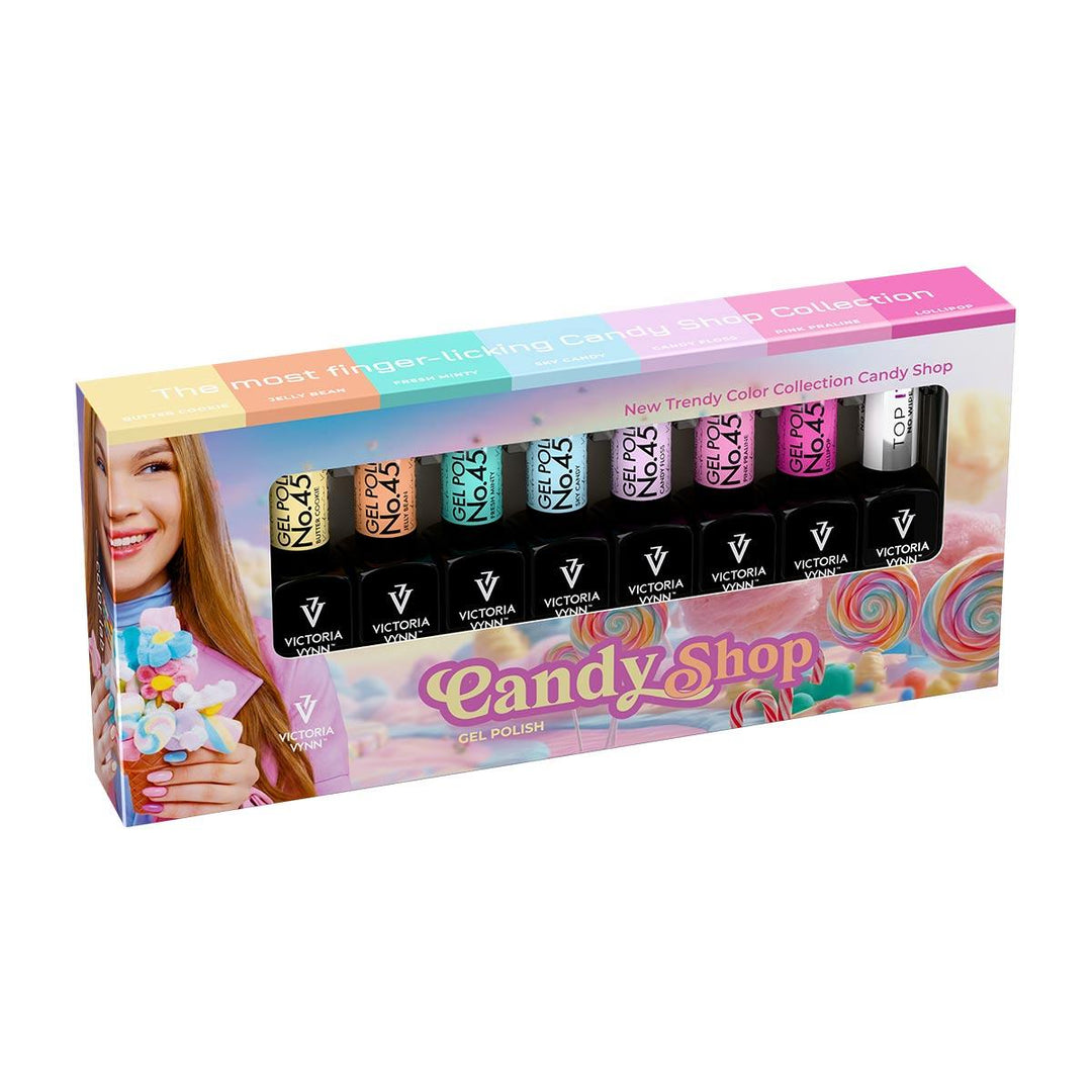 8 PACK VICTORIA VYNN - GEL POLISH CANDY SHOP 452 - 458 + GEL POLISH TOP IT No Wipe - Elegance Beauty Suisse