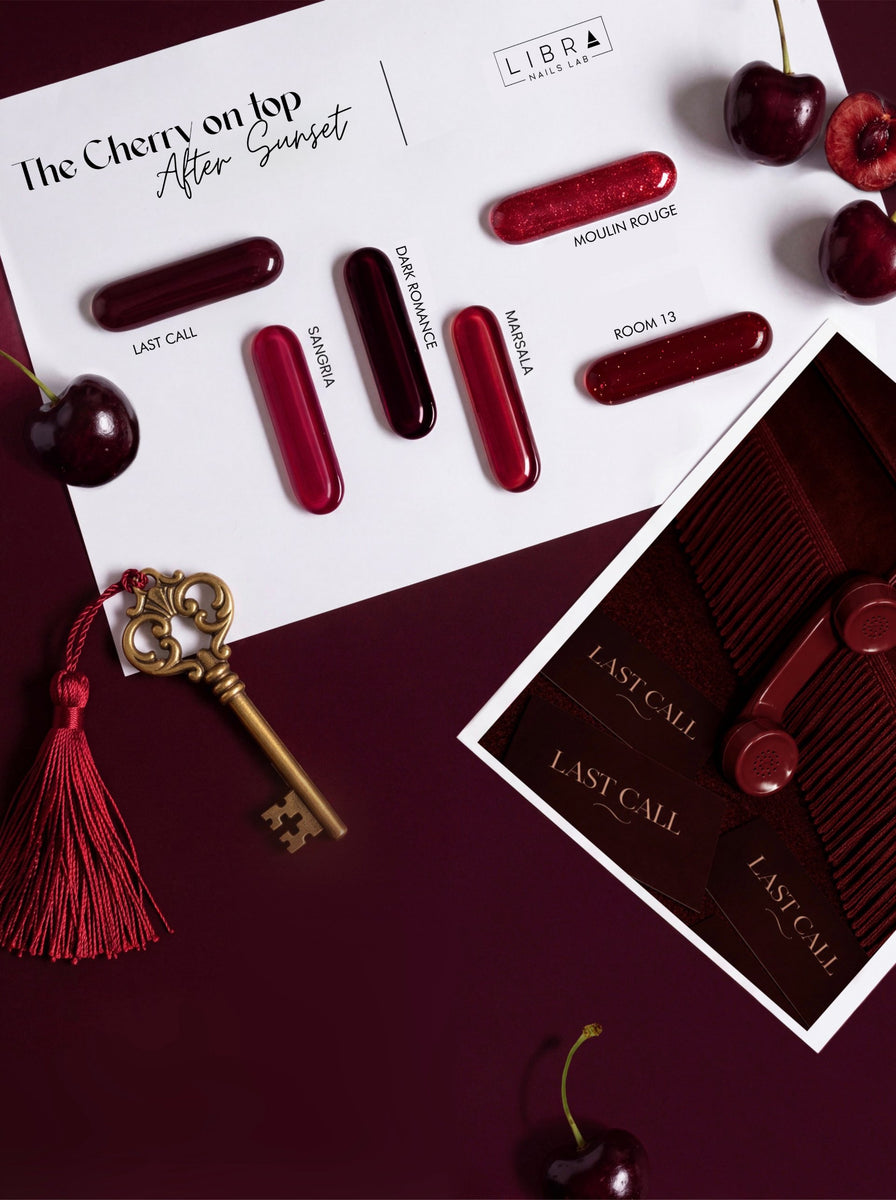 The Cherry On Top After Sunset – nouvelle collection de vernis semi-permanents Libra Nails Lab