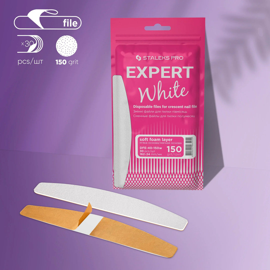 Disposable Files For Crescent Nail File 240 Grit (Soft Base) EXCLUSIVE 40 (30 Pcs) - Elegance Beauty Suisse