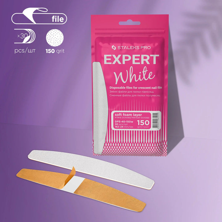 Disposable Files For Crescent Nail File 240 Grit (Soft Base) EXCLUSIVE 40 (30 Pcs) - Elegance Beauty Suisse
