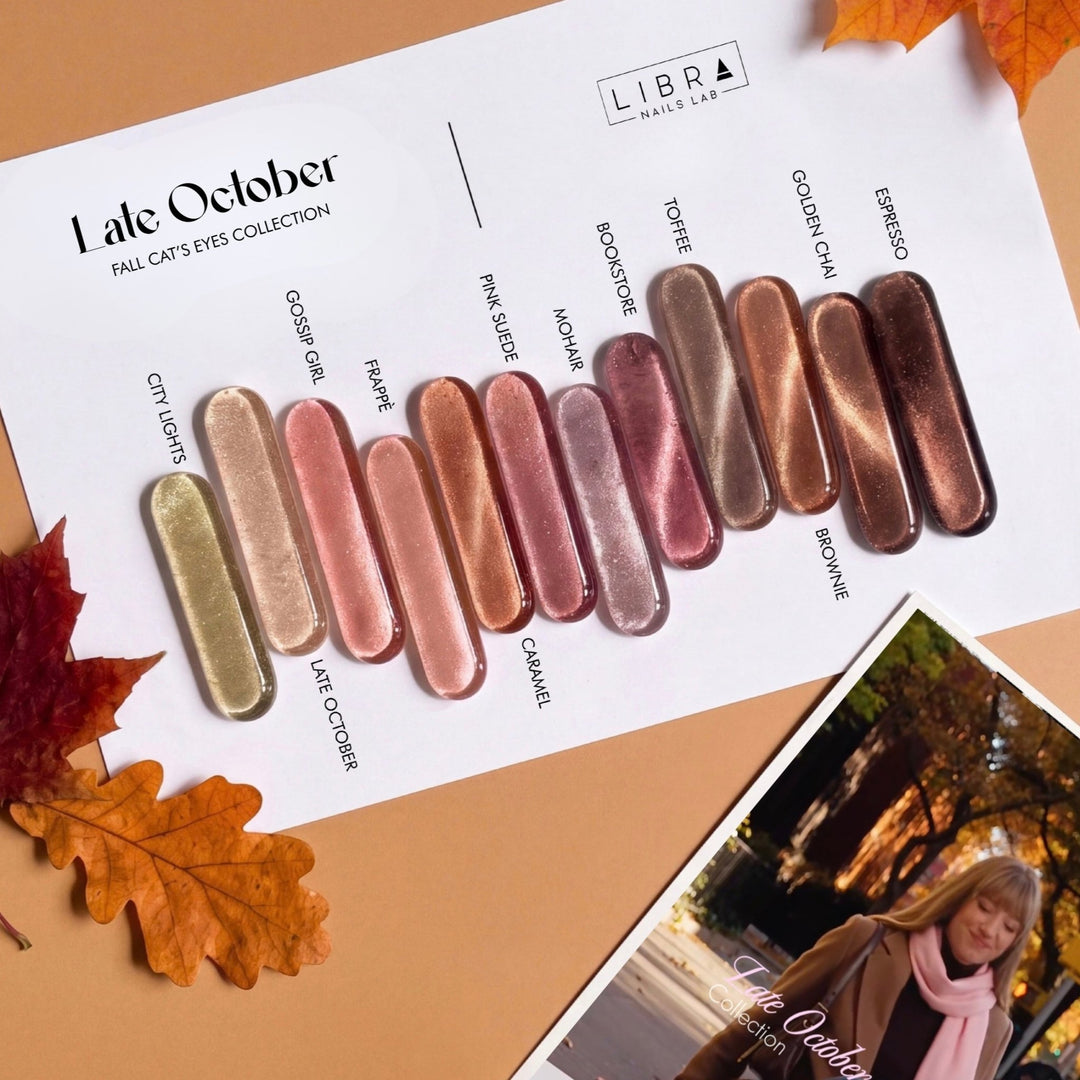 "LATE OCTOBER" - Cat's Eyes Collection - Collection complète (12pcs) - Elegance Beauty Suisse