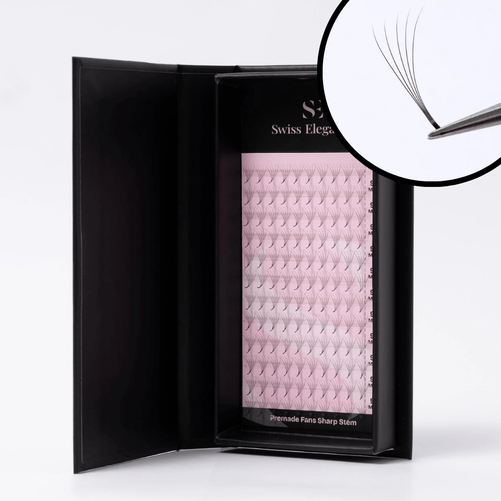 Premade Fans Sharp Stem - Bouquets pré - faits cils volume rapide - Swiss Elegance - Elegance Beauty Suisse