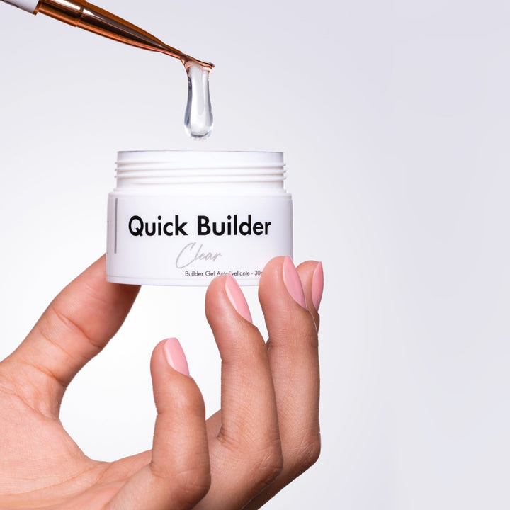 Quick Builder - Clear - Self Levelling Builder Gel - 30ml HEMA/TPO free - Elegance Beauty Suisse