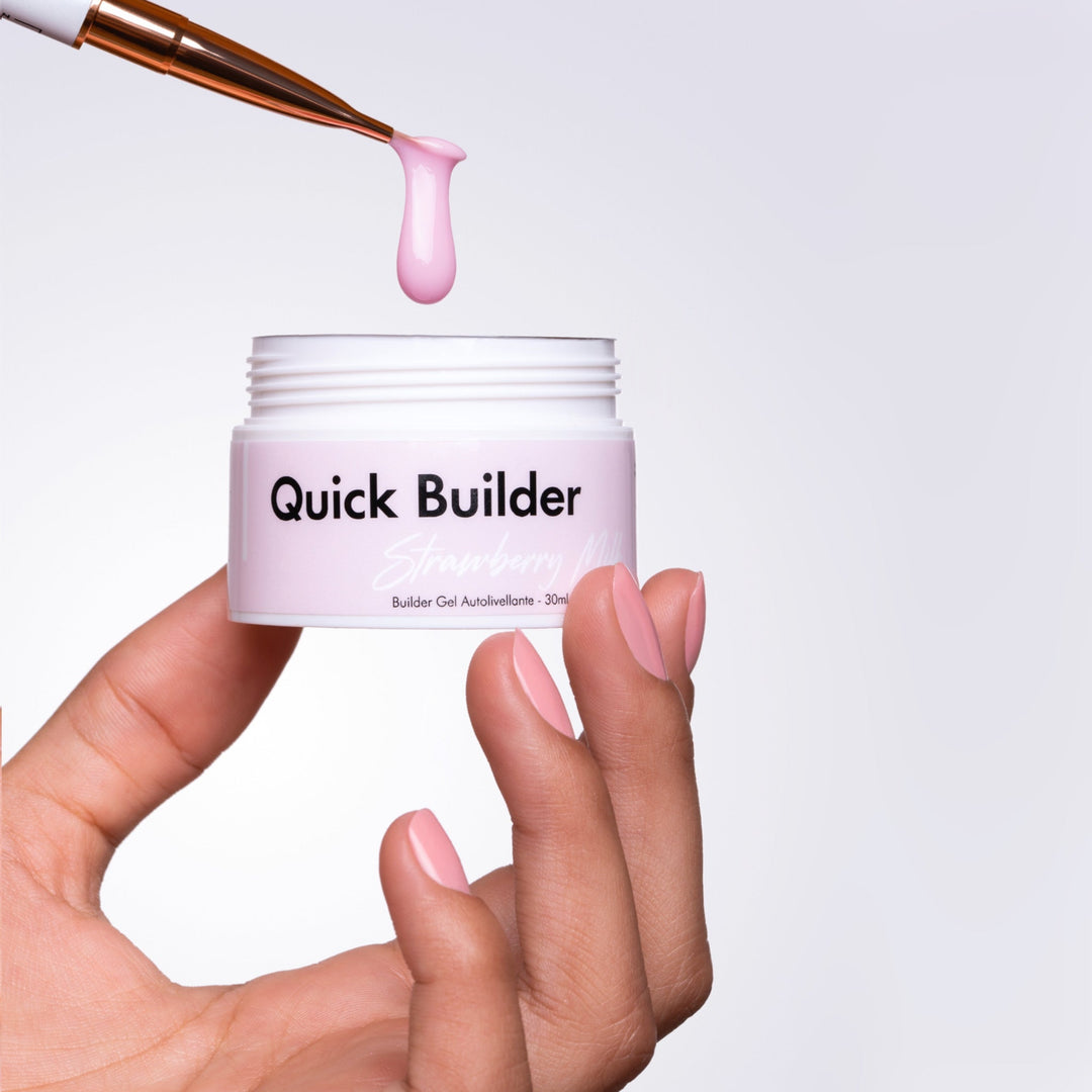 Quick Builder - Strawberry Milk - Self Levelling Builder Gel - 30ml HEMA/TPO free - Elegance Beauty Suisse