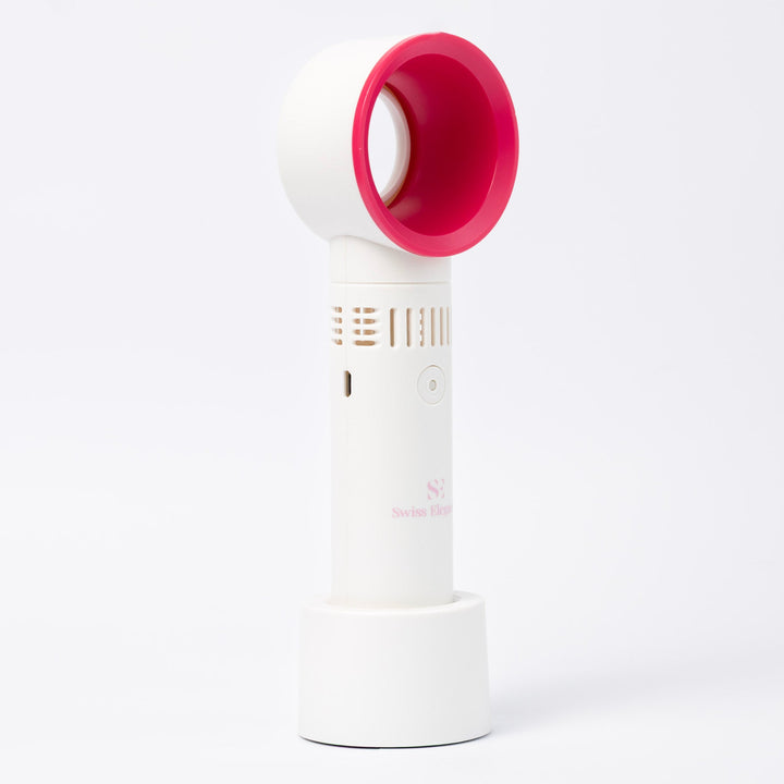 Ventilateur portable rouge et blanc professionnel pour extensions de cils - Swiss Elegance - Elegance Beauty Suisse