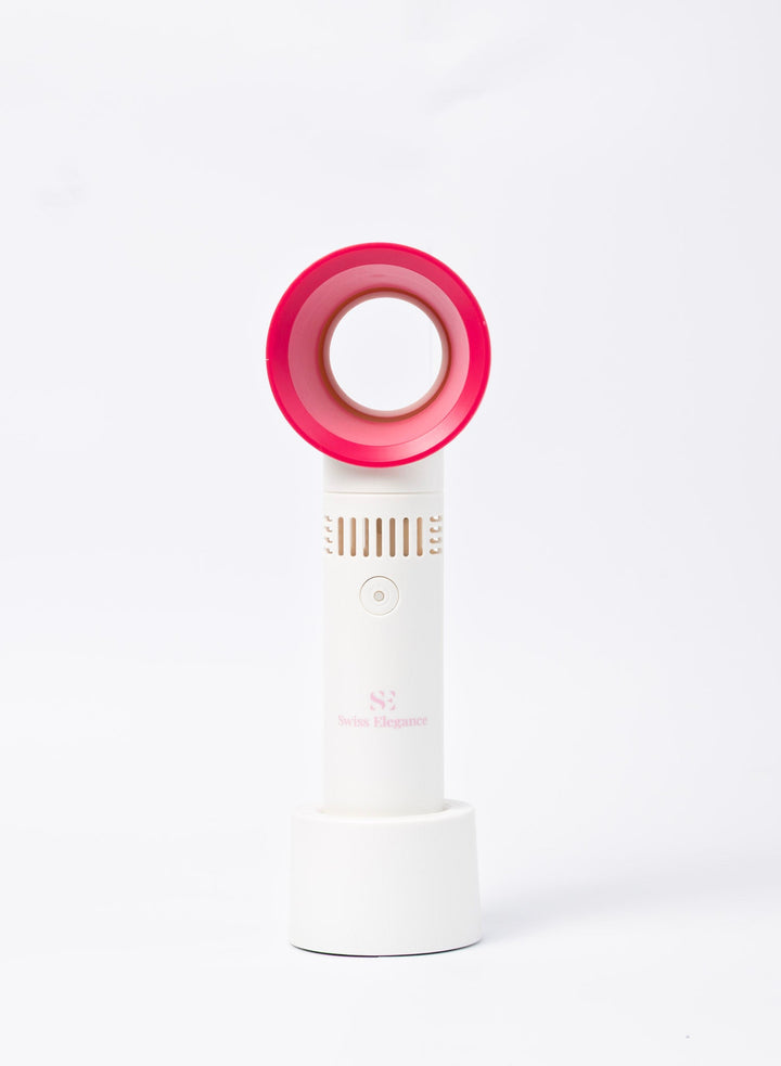 Ventilateur portable rouge et blanc professionnel pour extensions de cils - Swiss Elegance - Elegance Beauty Suisse