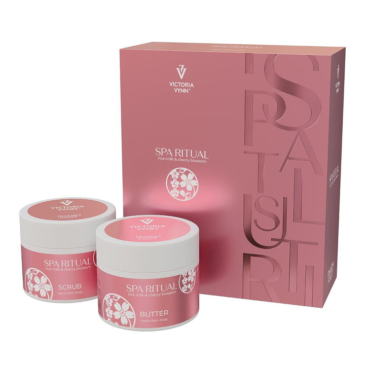 VICTORIA VYNN - COFFRET SPA RITUAL Cherry Blossom - Gommage et beurre pour le corps - Elegance Beauty Suisse
