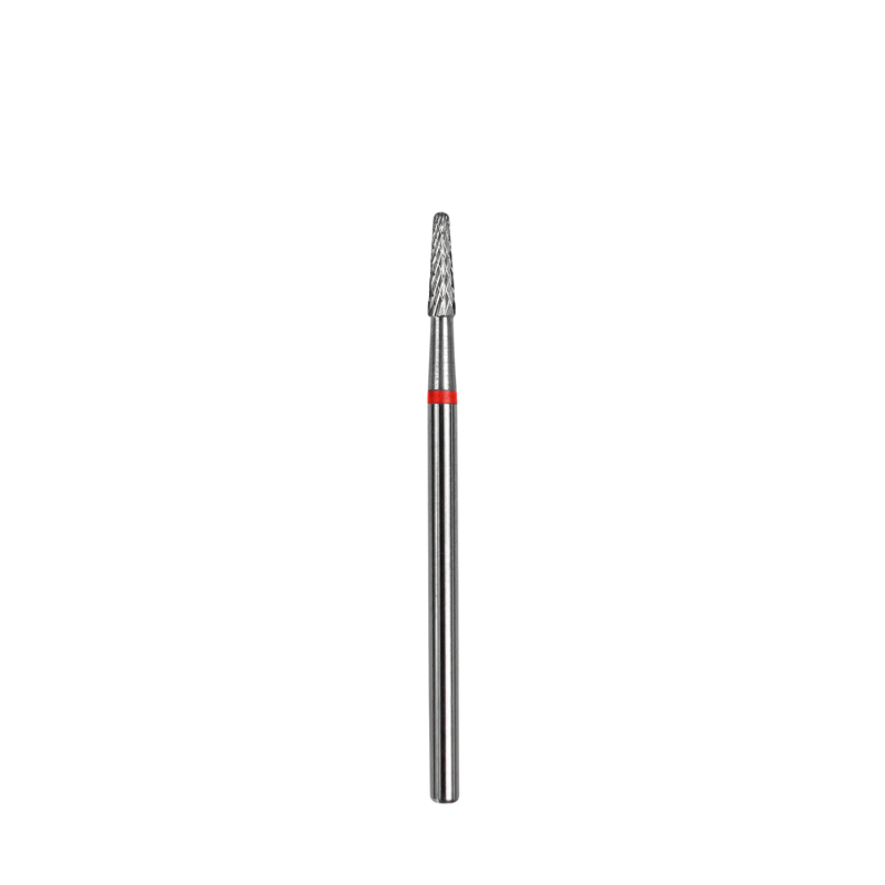 Carbide Nail Drill Bit, "Cone" Red, Diameter 2.3 Mm / Working Part 8 Mm - Elegance Beauty