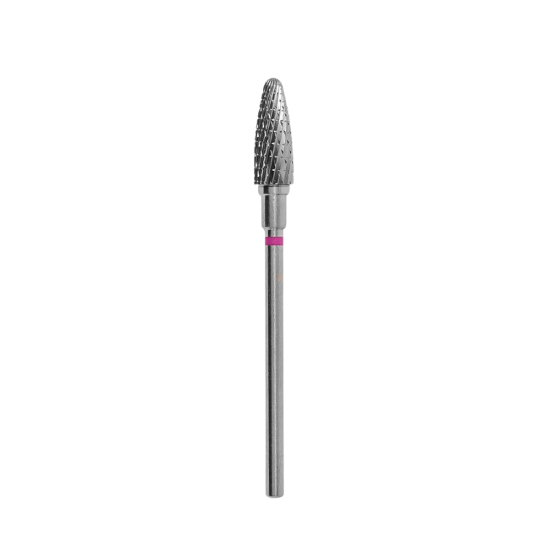 Carbide Nail Drill Bit, "Corn", Purple, Head Diameter 5 Mm / Working Part 13 Mm - Elegance Beauty