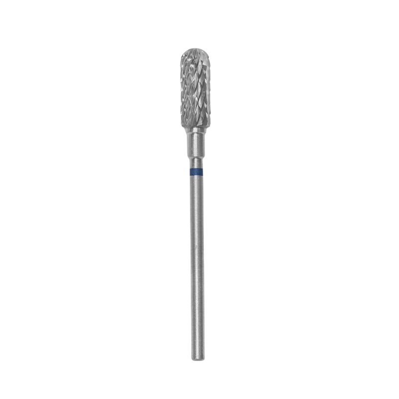 Carbide Nail Drill Bit, Rounded "Cylinder", Blue, Head Diameter 5 Mm / Working Part 13 Mm - Elegance Beauty