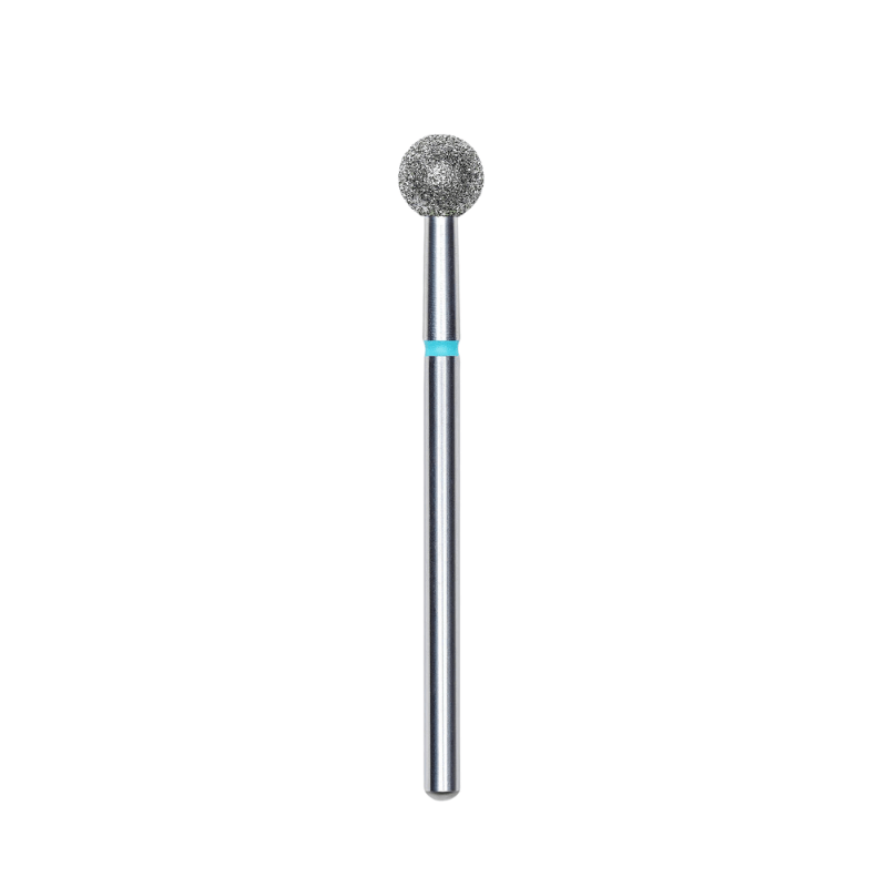 Diamond Nail Drill Bit, "Ball", Blue, Head Diameter 5 Mm - Elegance Beauty
