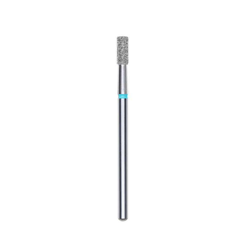 Diamond Nail Drill Bit "Cylinder", Blue, Head Diameter 2.5 Mm, Working Part 6 Mm - Elegance Beauty
