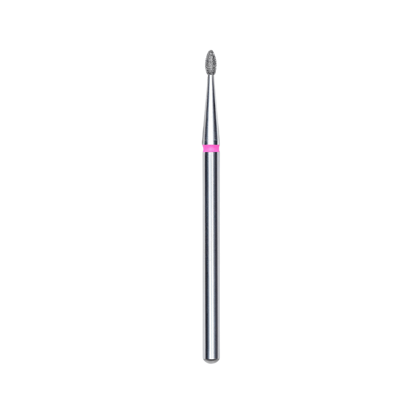 Diamond Nail Drill Bit, Rounded "Bud" , Red, Head Diameter 1.6 Mm, Working Part 3,4 Mm - Elegance Beauty