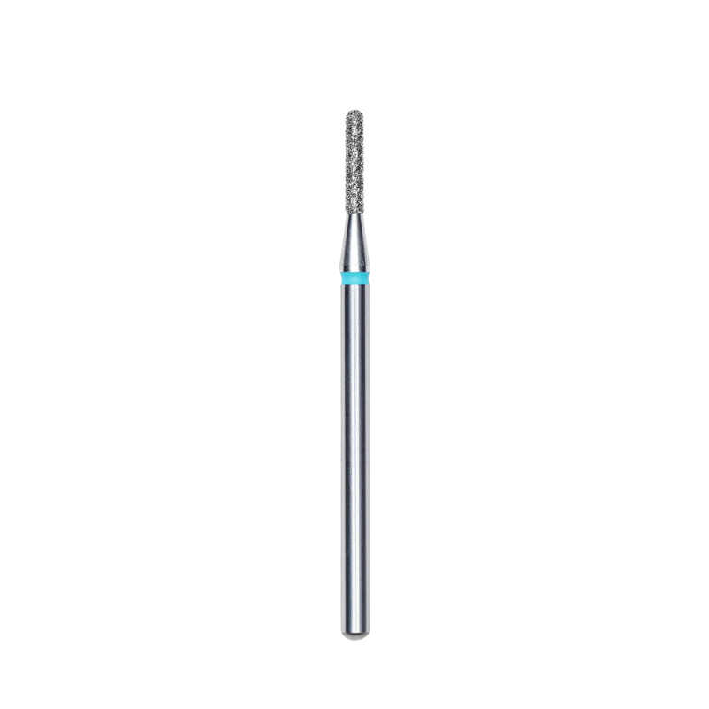 Diamond Nail Drill Bit, Rounded "Cylinder", Blue, Head Diameter 1.4 Mm, Working Part 8 Mm - Elegance Beauty