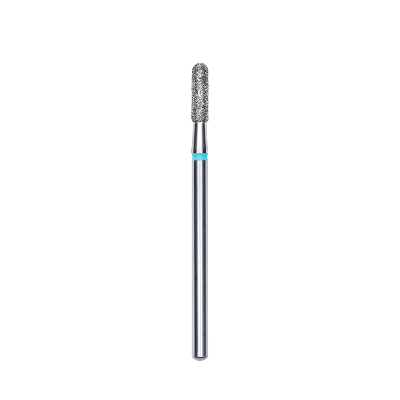 Diamond Nail Drill Bit, Rounded "Cylinder", Blue, Head Diameter 2.3 Mm, Working Part 8 Mm - Elegance Beauty