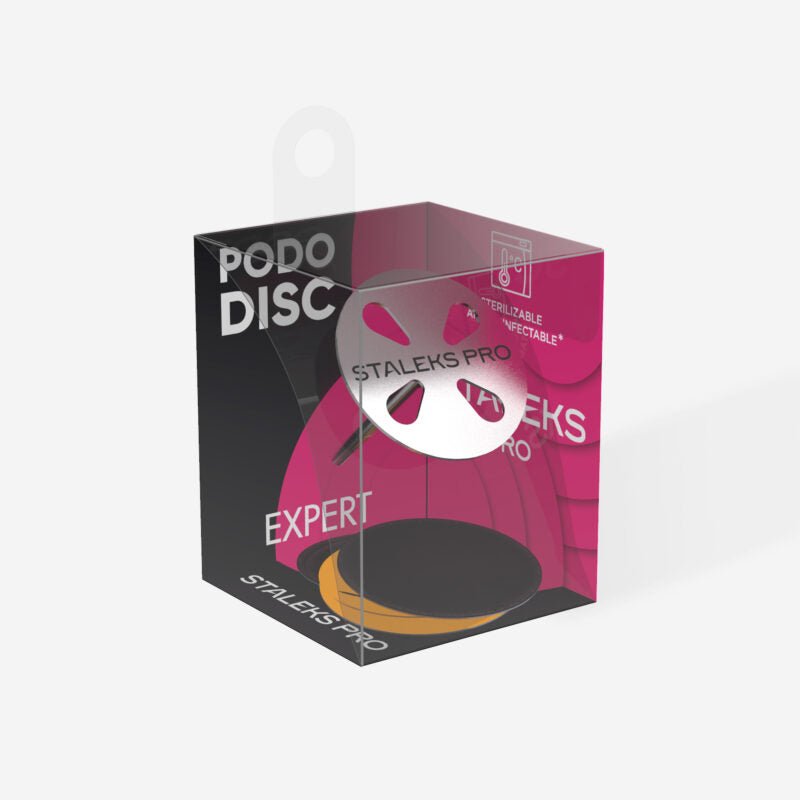 Pedicure disc Pododisc Staleks Pro L and set of disposable file 180 grit 5 pc (25 mm) - Elegance Beauty